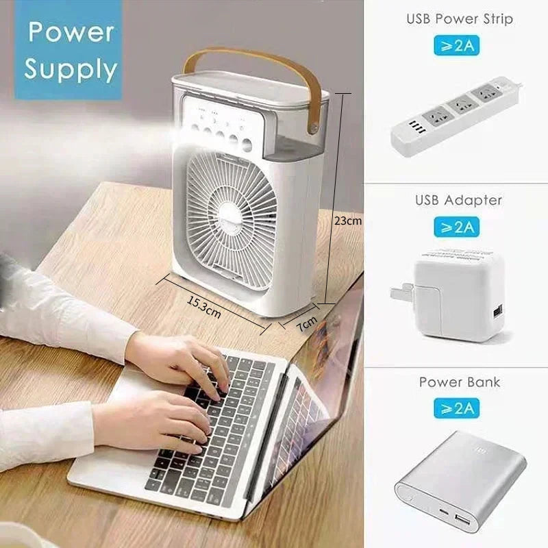 3-in-1 Mini Air Cooler | Portable Fan